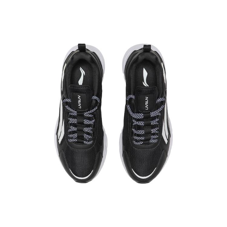 Li Ning Running Collection Low Top Running Shoes Women's Black White ARBQ036-3