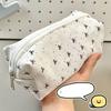 Korean Style Cotton Cosmetic And Stationery Organizer With Butterfly And Music Note Patterns