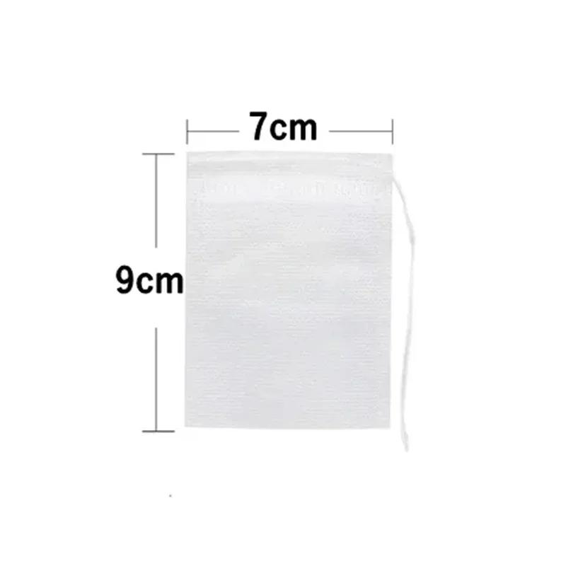 300/50PCS Disposable Tea Filter Bags Non-woven Fabric Tea Bag with Drawstring Kitchen Filter Paper for Coffee Herb Loose Tea