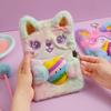 A5 Cartoon Plush Children's Diary with Lock - Cute Girls' Journal for Stress Relief and Gifting