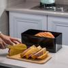 Kitchen Bread Storage Box Tall Bread Holder with Lid Large Metal Bread Organizer Cases Bread Loaf Storage Container