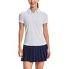 Under Armour Playoff Solid Casual Short Sleeve Polo Shirt Women Tops White 1377335-100