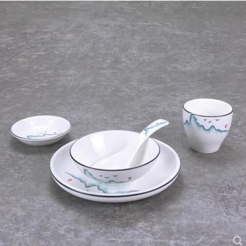 Süßes & Elegantes Bergfarben Chinesisches Keramik Geschirr Set
