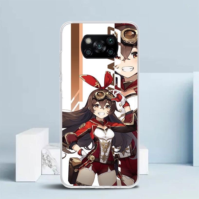 Coque de téléphone Anime Genshin Impact Pour Xiaomi Poco F7 Ultra X5 X6 X7 Pro M7 Redmi 15C 15 13C 13 12C 12 10C 10 10A 9 9C 9A 9T Housse