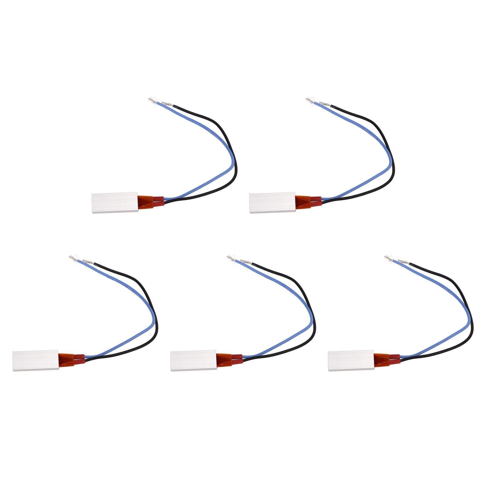 5 шт. Нагревательный элемент PTC Постоянная температура Алюминиевый корпус Термостат Нагревательная пластина 220 В 170 градусов Цельсия Синий Черный Кабель