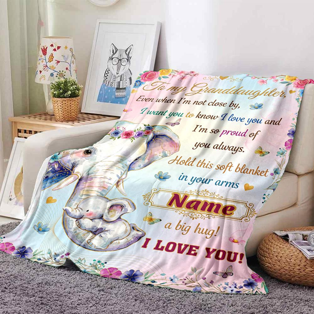 Granddaughter'S Love Blanket Personalized Name Blankets Soft And Comfortable Against The Skin Naps And The Office A Wonderful Gift For Friends Family