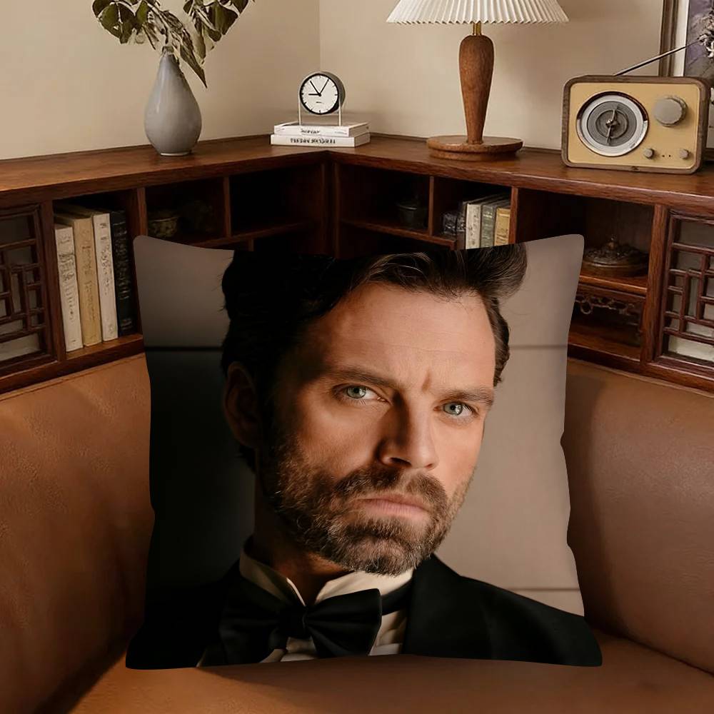 Schauspieler Sebastian Stan Kissenbezug Mode Quadratischer Kissenbezug Schlafzimmer Sofa Raum Ins Dekoration Freizeit