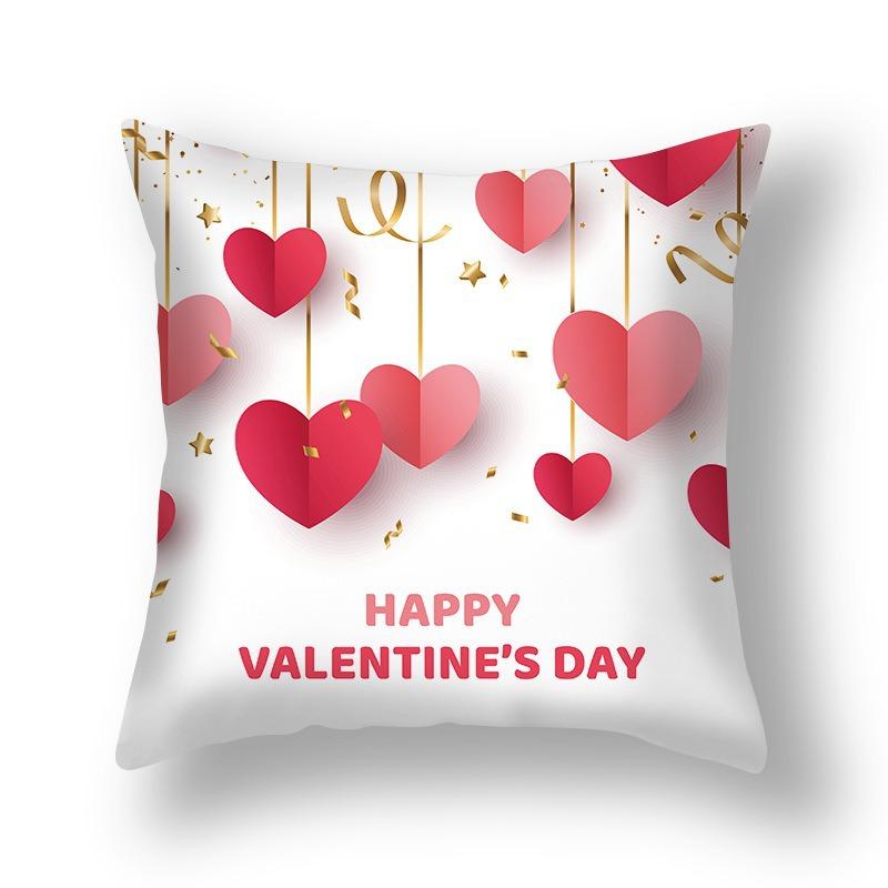 New Valentine's Day Pillow Cover Home Pillow Cushion Sofa Cushion Linen Pillow Cover
