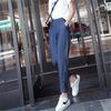 Women's Summer Tencel Harem Cropped Pants - Elastic Waist, Korean-Style Loose Fit, Ice Silk Fabric