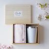 Convenience Store Imabari Towel with Convenience Store Heat Cold Stainless Vacuum Double Wall Face Cherry Birthday Gift [Dolce Duo] Tumbler, Set, Lid,