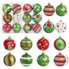 12Pcs 6cm Christmas Tree Ball Ornament Plastic Hanging Glitter Elf Ball for Christmas Home Decoration 2026 New Year Holiday Gift