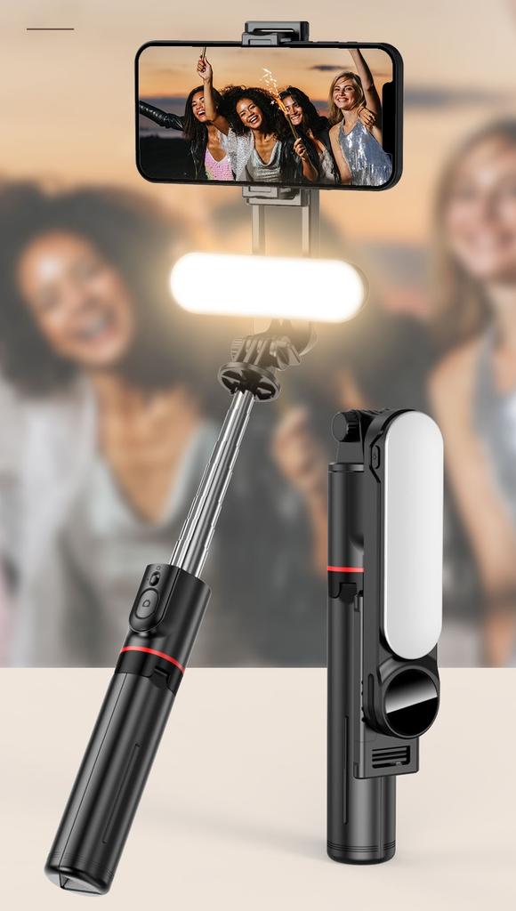 Selfie Stick Tripod Holder Lamp Selfie Stick 360 Usb + Phone Remote Control