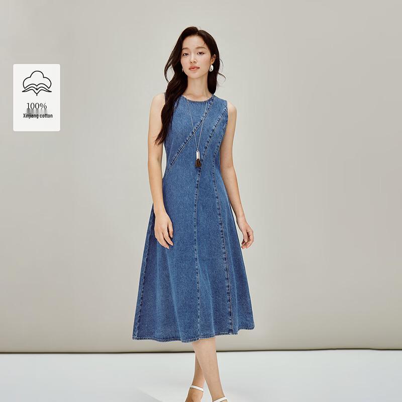 Женское джинсовое миди-платье без рукавов INMAN XL