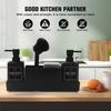 6Pcs/set Soap Bottle Storage Tray Brush Set with Storage Compartment Portable Pump Bottle for Organizer Home Sink Kitchen