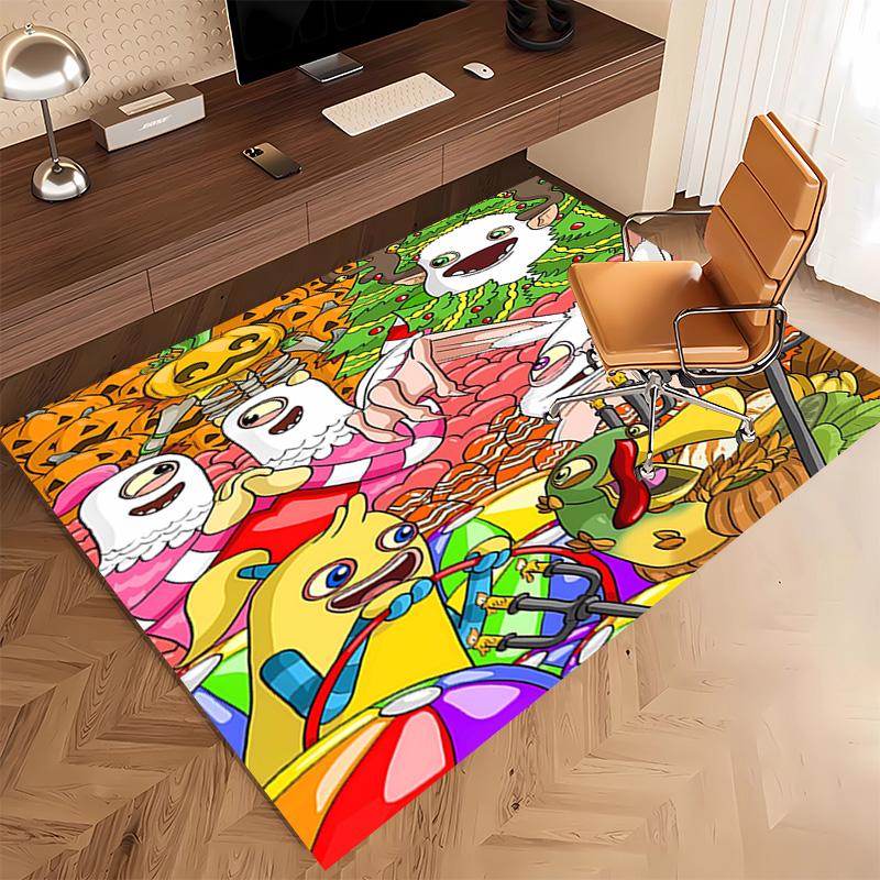 1pc My Singing Monsters1 Print Area Rug - Soft, Washable Non-Slip Indoor Mat, Living Room, Home Office Decorative Rug,Office Decorative
