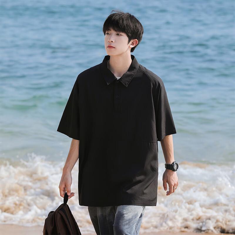 MEDE Men s Ice Silk Short Sleeve Polo Shirt M