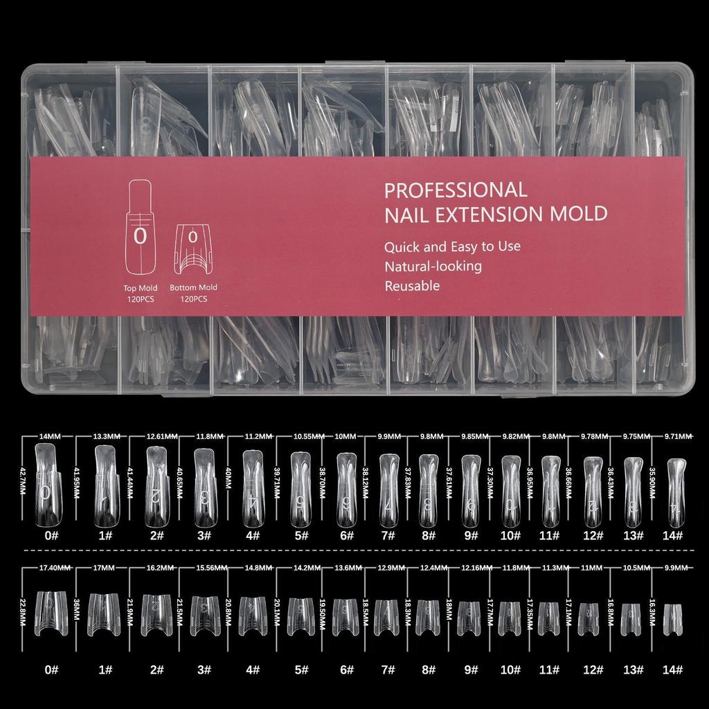 Quick Extend Oval Nail Form Crystal Phototherapy Gel Builder Mold for Salon Use