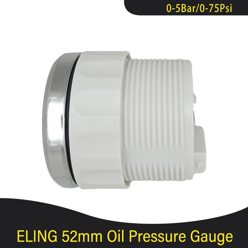 New 52mm Engine Oil Pressure Gauge Meter 0-5Bar 0-10bar Signal with 7 Colors Backlight for Motorcycle Boat Car Universal 12V 24V