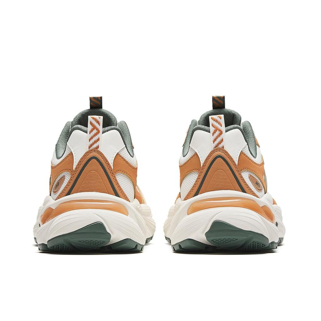 Anta Sapatos Casuais Retro Masculinos Guangji Castanho Cinzento Branco 912618802-9