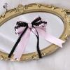 Original Black&Pink Satin Ballet Lolita Headband Edge Clip Top Clip Top Hat Headband Kc Sweet Cool Babes Flat Hat Small Thing