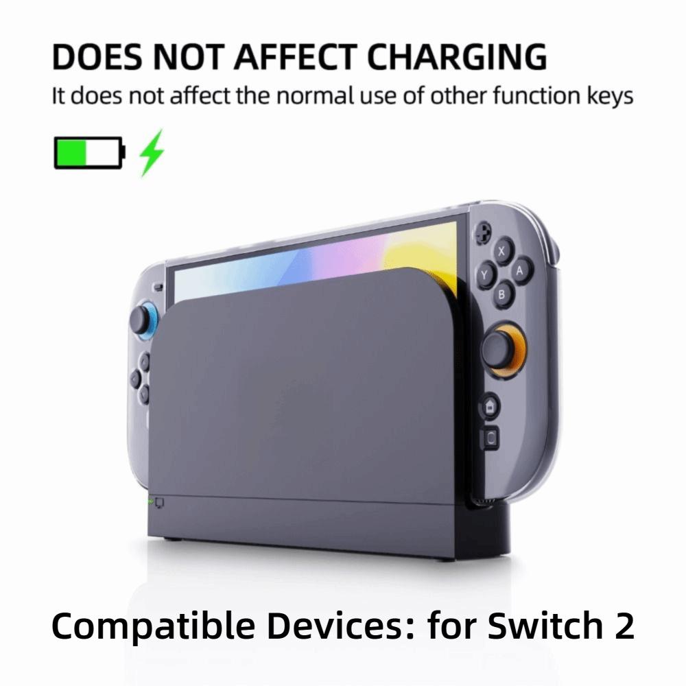 Detachable Protective Cover Crystal Game Console Shell Dockable Case for Nintendo Switch 2 Joycon