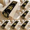 18 30 40 50 60 Years Old Golden Black Birthday Table Runner Happy Birthday Party Decoration Birthday Party Table Decoration