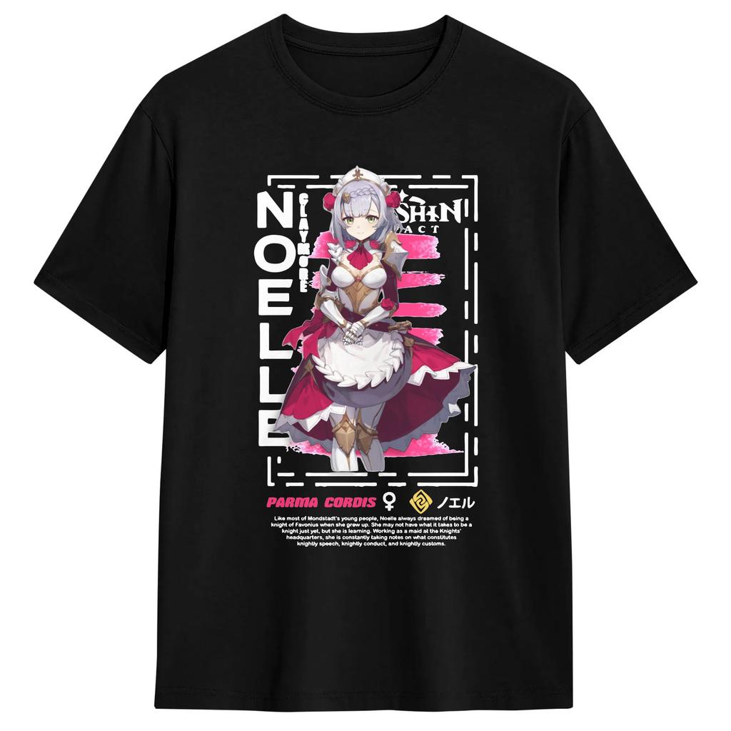 Diluc Genshin Impact Anime Game Tshirt Unisexs Cotton Clothing Fashion Round Neck Short Sleeve