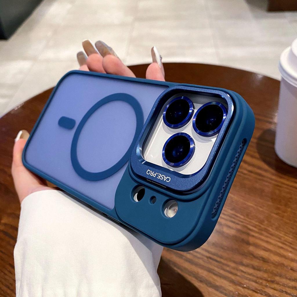 Compatible with iPhone 17 Pro Max, Matte Skin-feel, Magnetic Lens Holder, Apple 16 Drop-proof Protective Case.