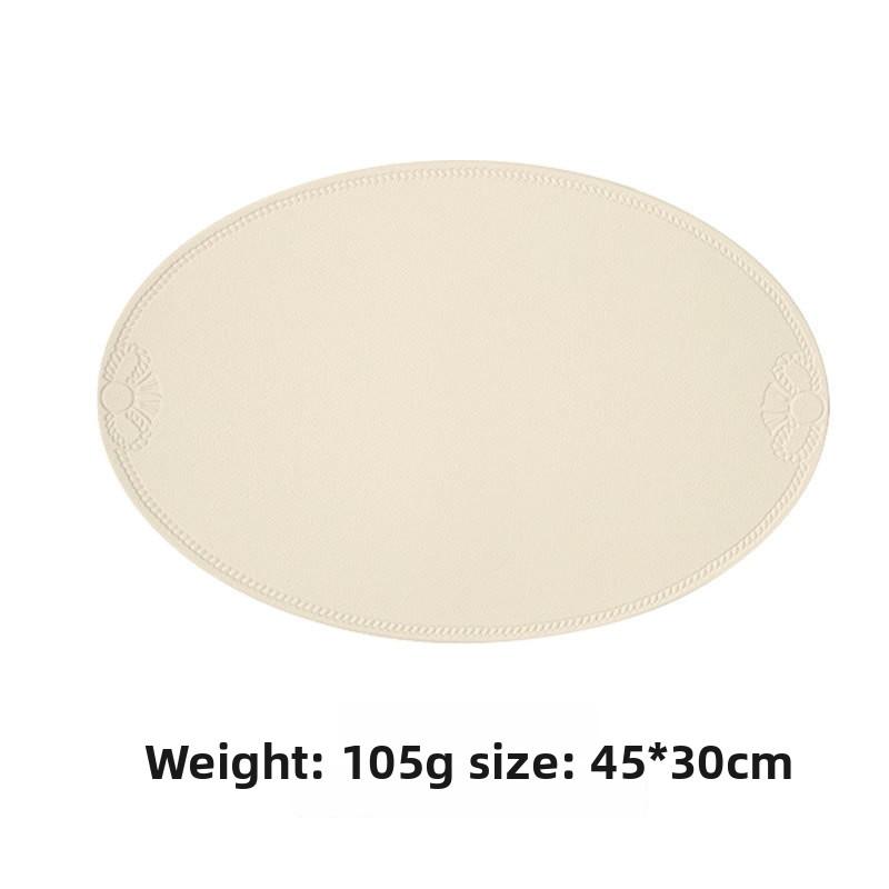 Retro Imitation Leather Placemat Waterproof and Oil-proof Western Dining Mat Nordic Thermal Insulation Mat Table Mat Household Anti-scalding Mat