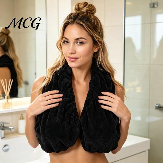 Wearable Bath Towel Hands-Free Adjustable Shower Bra for Women, Wrap Around Towel, Quick-dry Soft Drying Off After A Bath, Self-Care Skin-friendly