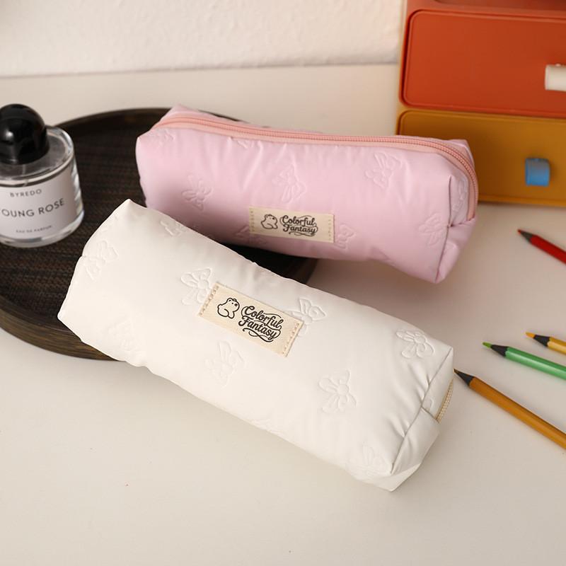 Kožená penálová taška v korejském stylu s velkým úložným prostorem a trendy designem