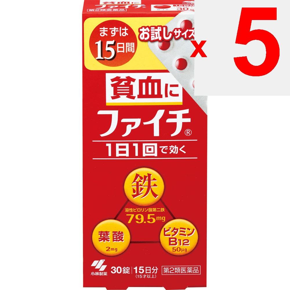 KOBAYASHI Pharmaceutical Faitchi 30 Tablets Iron Supplements Circulatory System Medications (Lifestyle-Related Diseases) Indications: Anemia Iron Supp