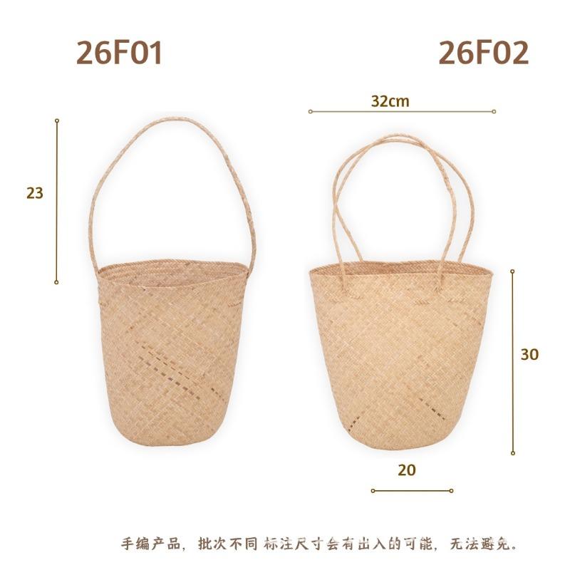 Rattanhaut einzelne Schulter Rattan Gras gewebte Tasche einfache literarische und kreative Retro-Handwerkstasche Urlaubs-Strandtasche