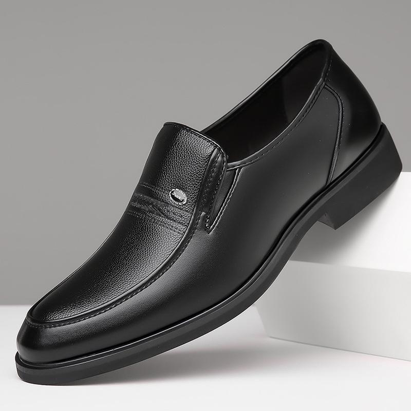 Men s Summer Casual Genuine Leather Breathable Soft Sole Business Shoes 41