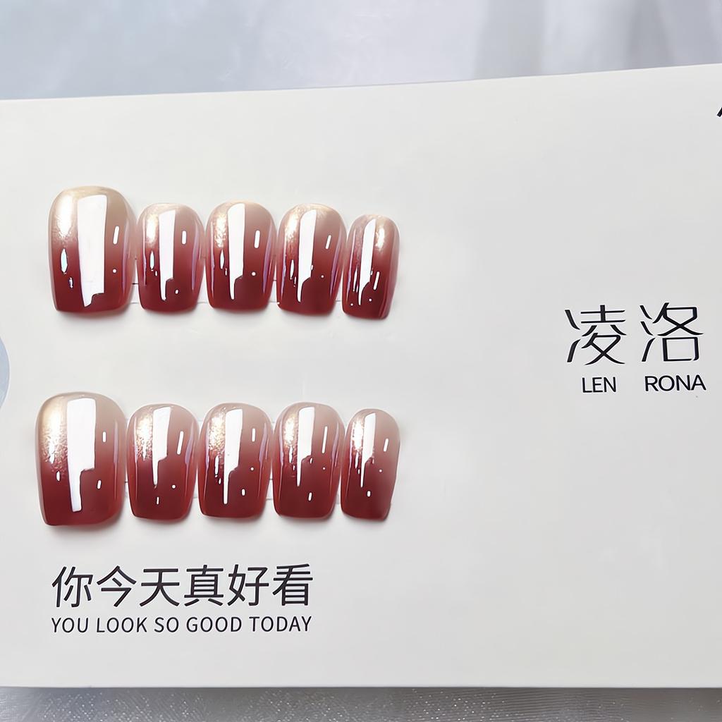 Press On Nails Medium Stiletto Glitter Fake Nails Press Ons with Design Reusable Acrylic False Nail Full Cover Glue On Nail Stick On Nail for Women