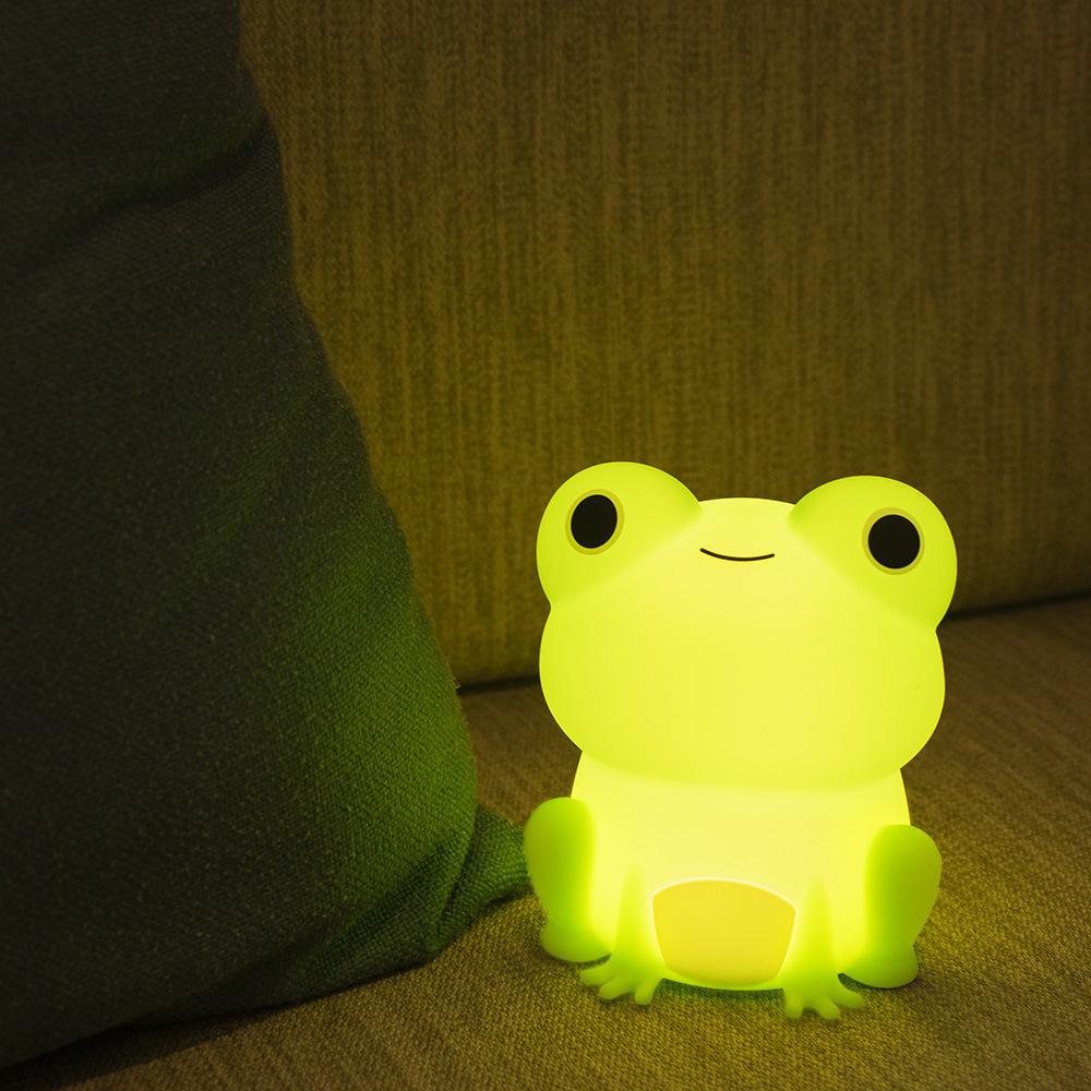 Kiki Frog Silicone Night Light: Multi-Mode Dimming & Timer, Child's Sleep Companion, Rechargeable