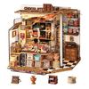 Rolife Miniature House Kit, DIY Dollhouse LED 3D Puzzle, Chocolate Shop, Handmade Kit, Doll House Assembly, Wooden Puzzle, Illustrated Instructions In