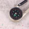 1Pc 3 In 1 Double Sided Mini Compass Carabiner Keychain With Compass Thermometer Outdoor Hiking Survival Zinc Alloy Key Ring