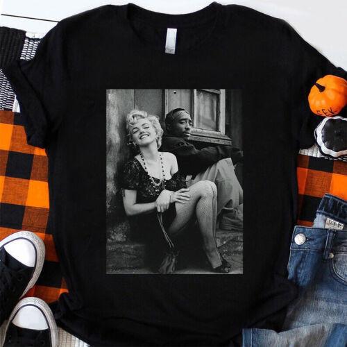 Тупак Шакур Мэрилин Монро Легенды 2Pac Хип-Хоп Рэпер Легенда Хлопковая Унисекс Футболка XXXXL