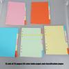 92MF 25 Pack Colorful Index Page 6 Holes Planner Organizers Sturdy ABS Materials