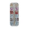 12 Boxed Mini Small Resin Nail Drill Mixed Color Acrylic Flat Special-shaped Drill Nail Art Accessories