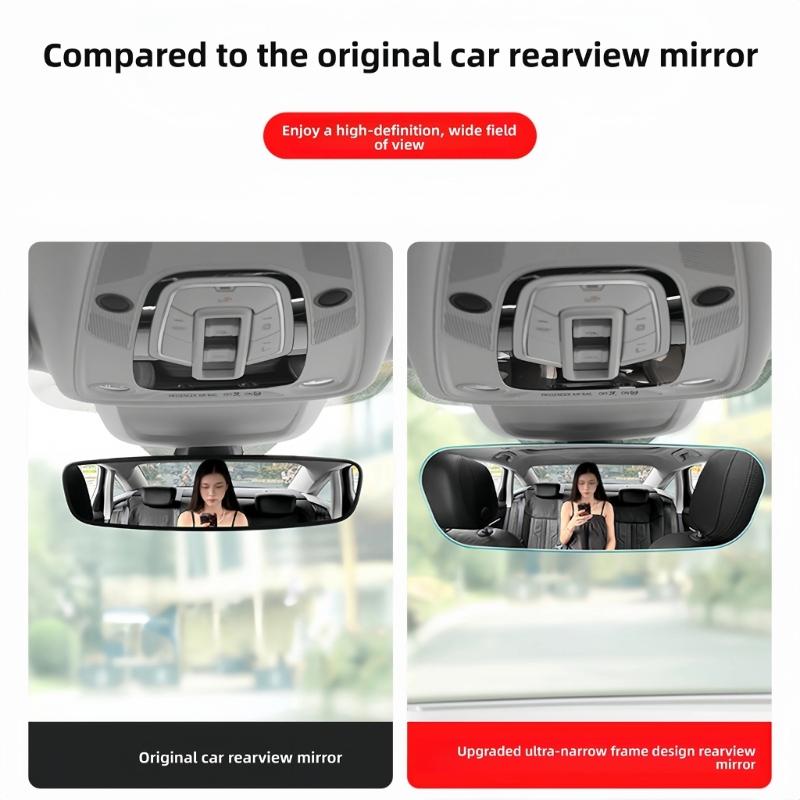 Easy Installation Full View Rearview Mirror with Wide View for Child Monitoring and Enhanced Driving Visibility