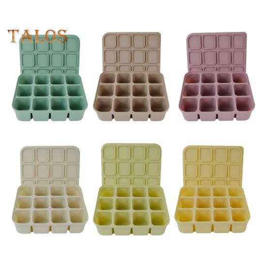 Σιλικονούχα Παγοθήκη με Καπάκι Χωρίς BPA Ευέλικτη Φόρμα Πάγου για 12 Κύβους Εξοικονόμηση Χώρου Αναδιπλούμενη Εύκολη Αφαίρεση Τετράγωνη Φόρμα Πάγου