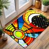 Colorful Geometric Abstract Design Patterned carpet, non slip mat suitable for living room and bedroom sofas