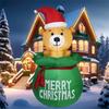 Inflatable Toy Bear In Bag Christmas Inflatable Model Luminous Inflatable Model Christmas Atmosphere Decoration Model