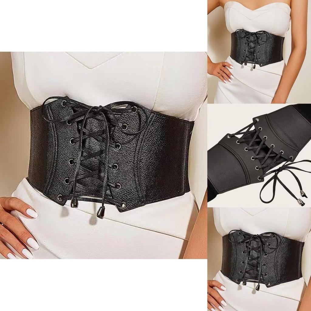 Vintage British Style Wide Leather Belt With Button Closure For Womens Fashion Accessories