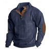 Men's Pullover for Autumn and Winter, Suede Lapel Striped Sweatshirt, Casual Striped Knitted Shirt for Young People