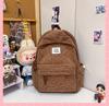 Schoolbag small fresh schoolbag college girl cute thick velvet star printed backpack junior high school large capacity student backpack