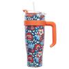 Miami Floral Thermal Mug Red