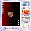 porsche Diamond Painting Kit 5D Full Drill DIY Diamond Mosaic Wall Art Home Decor